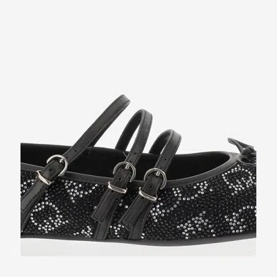 Pinko Joy Ballet With Rhinestones In Black