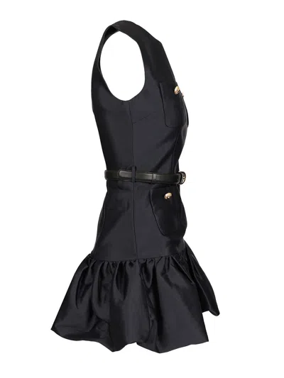 Self-portrait Sleeveless Dress With Pockets Self Portrait In Blue