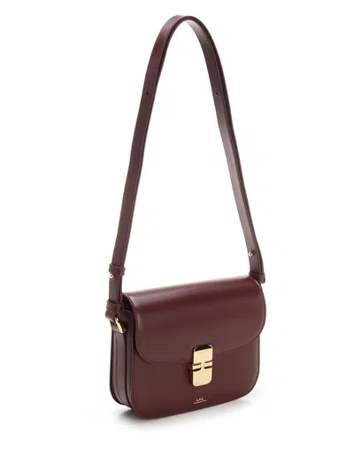 Apc Grace Cross-body Bag In Burgundy
