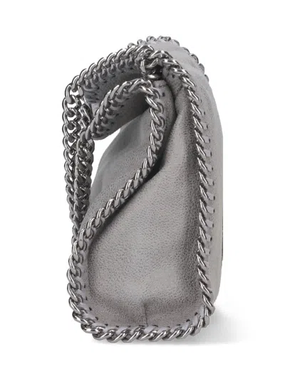 Stella Mccartney Micro Tote Bag Falabella In Gray