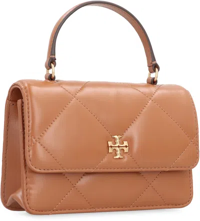Tory Burch Kira Leather Wallet On Chain In Brown