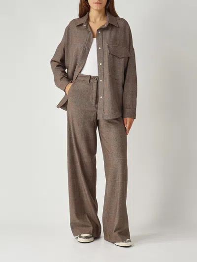 Nine In The Morning Karen Palazzo Trousers In Brown