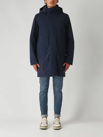 K-way Thomal Bonded Padded Down Jacket In Blue