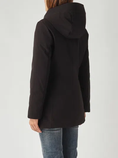 Woolrich New Firth Down Parka Raincoat In Black