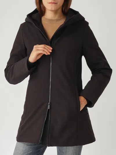 Woolrich New Firth Down Parka Raincoat In Black