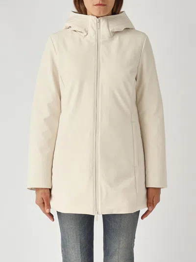 Woolrich New Firth Down Parka Raincoat In Brown