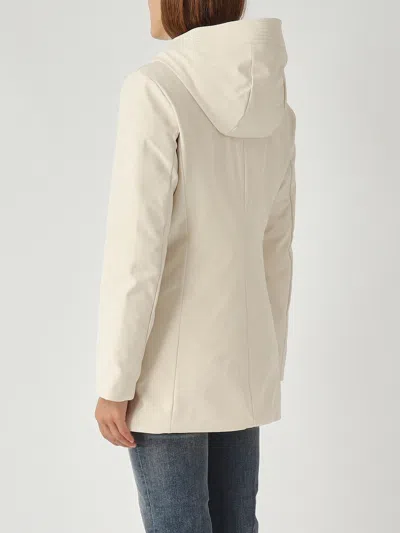 Woolrich New Firth Down Parka Raincoat In Brown