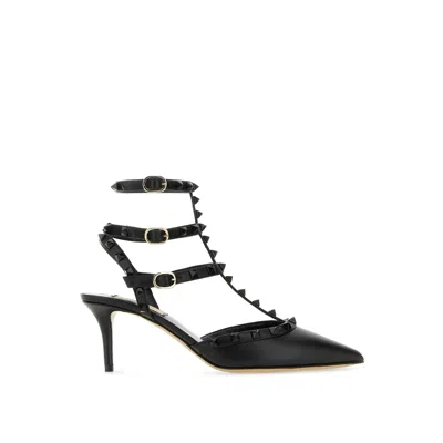 Valentino Garavani Patent Rockstud Pumps With Matching Straps And Studs 65 Mm Woman Black 41.5 In Black