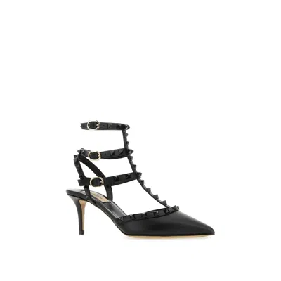 Valentino Garavani Patent Rockstud Pumps With Matching Straps And Studs 65 Mm Woman Black 41.5 In Black