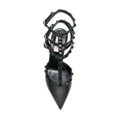 Valentino Garavani Patent Rockstud Pumps With Matching Straps And Studs 65 Mm Woman Black 41.5 In Black