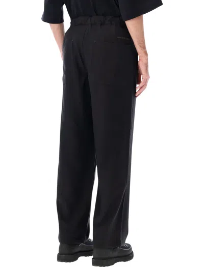 And Wander 103 Pe Melange Teill Wide Pants In Black