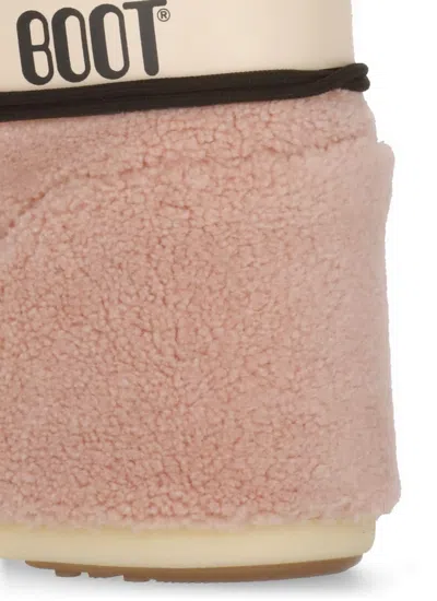 Moon Boot Icon Low Fleece Pink Snow Boot In Pink