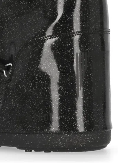 Moon Boot Icon Glitter Boots In Black