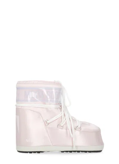 Moon Boot Icon Low Pearly Ankle Boots In Pink