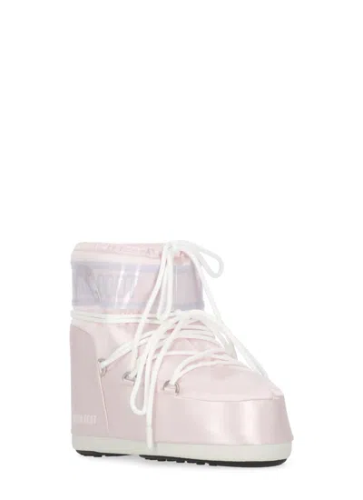 Moon Boot Icon Low Pearly Ankle Boots In Pink