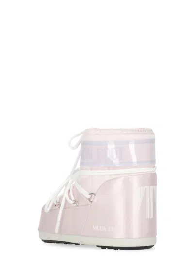 Moon Boot Icon Low Pearly Ankle Boots In Pink