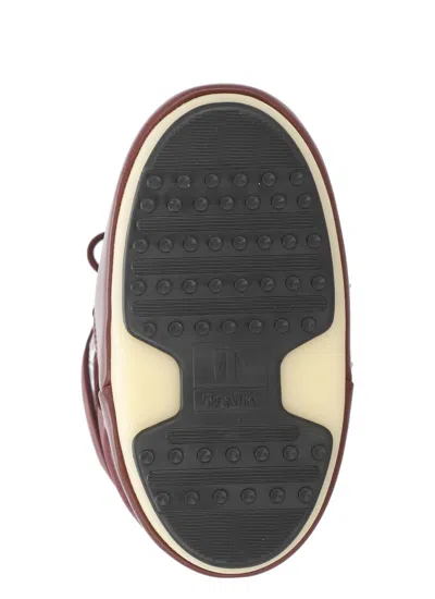 Moon Boot Burgundy Nylon And Synthetic Leather Icon Boots In Brown