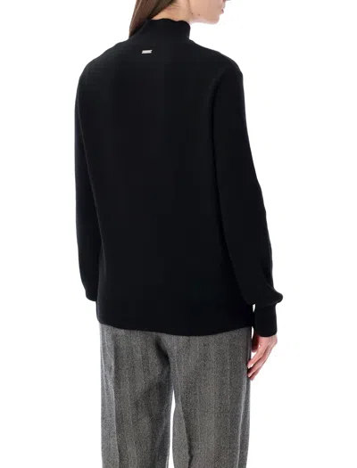 Ferragamo Knit Flower In Black