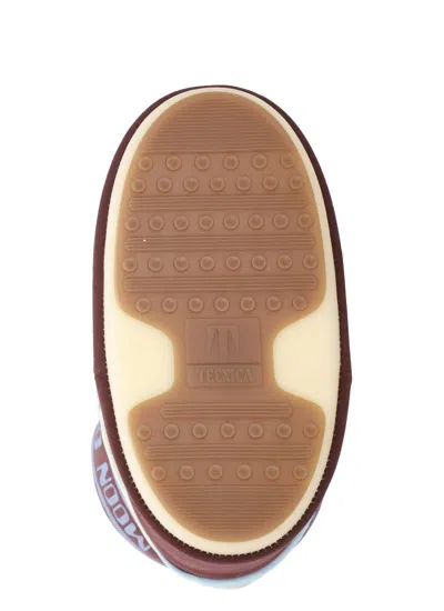 Moon Boot Icon Low Suede Laces Ankle Boots In Burgundy