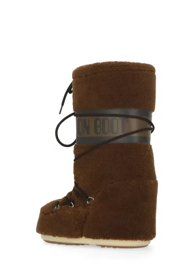 Moon Boot Icon Fleece Boots In Brown