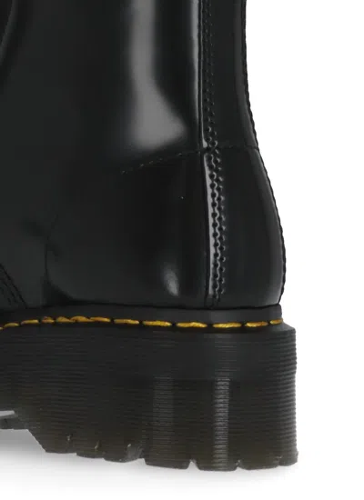 Dr. Martens Round Toe Lace-up Molly Boots With Platform Sole In Black