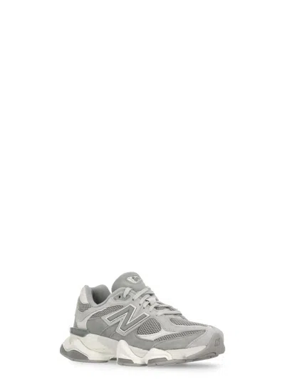 New Balance 9060 Grey Sneakers With Lateral Logo In Suede Unisex In Gray