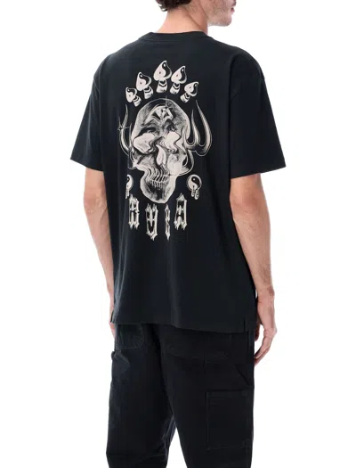 Rvca Skull-graphic T-shirt In Black