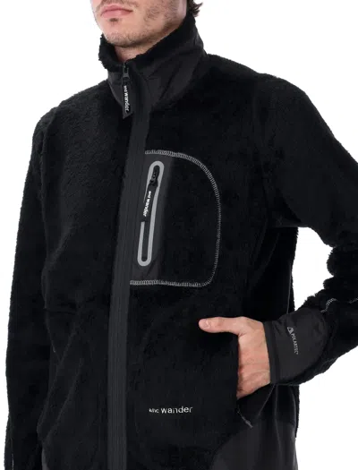 And Wander 18 High Loft Fleece Jacket In Black