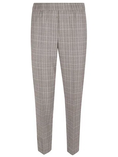 Peserico Trousers With Bright Light Point Details In Gray