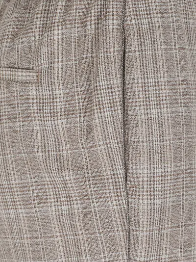Peserico Trousers With Bright Light Point Details In Gray