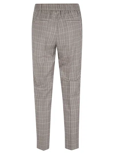 Peserico Trousers With Bright Light Point Details In Gray