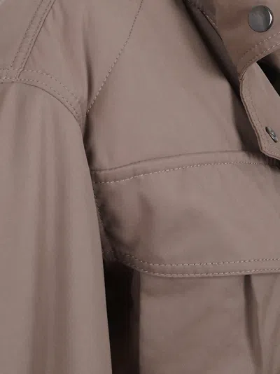 The Andamane Military Inspired Oversized Jacket In Brown