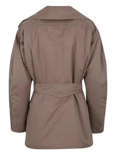 The Andamane Military Inspired Oversized Jacket In Brown