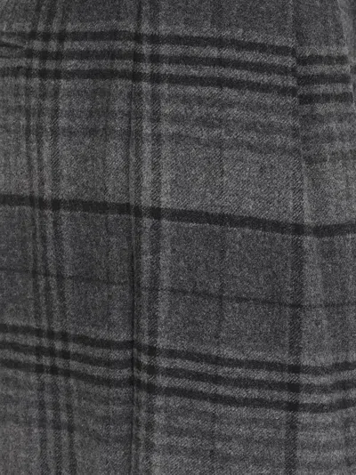 Ralph Lauren Jody Plaid Wool Pleated Wide-leg Pants In Black