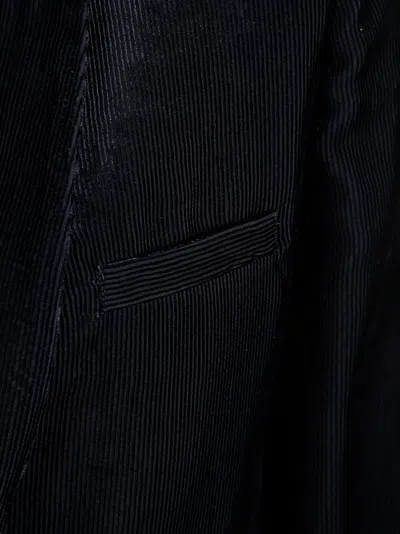 Forte Forte Tailored Black Acetate Jacket With Notched Lapels And Single-button Closure In Black