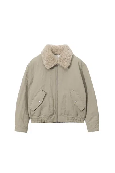 Dunst Padded Mininal Flight Jacket In Green