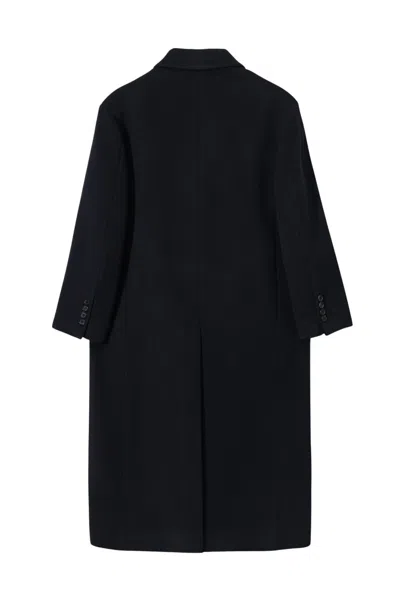 Dunst Maxi Double Wool Coat In Black