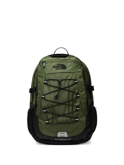 The North Face Backpack With Front Zip Pocket And Bungee Cord System In Green