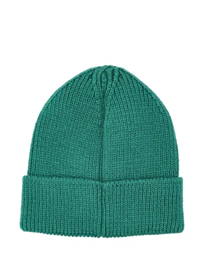 The North Face Cuffed Beanie With Logo Box Design In Green