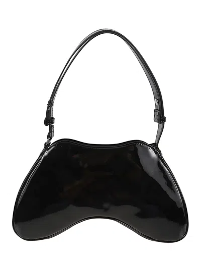 Diesel Play-crossbody Bag In Semi Gloss Leather In Black