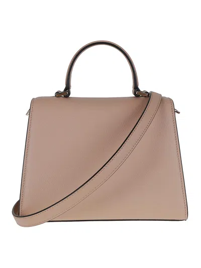 Valentino Small Structured Tote Top Handle In Brown