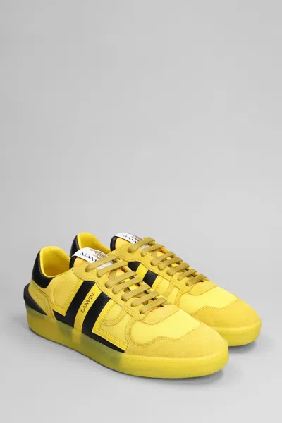 Lanvin Clay Sneakers In Yellow Suede And Fabric In Yellow