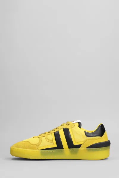 Lanvin Clay Sneakers In Yellow Suede And Fabric In Yellow