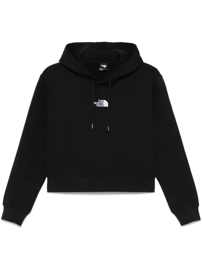 The North Face Black Cotton Blend Jersey Sweatshirt  In Black