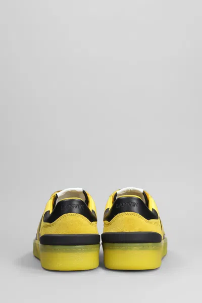 Lanvin Clay Sneakers In Yellow Suede And Fabric In Yellow