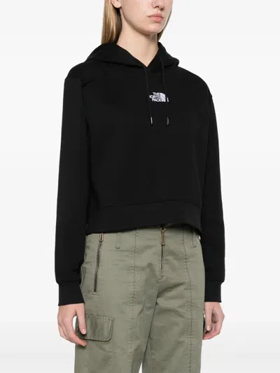 The North Face Black Cotton Blend Jersey Sweatshirt  In Black