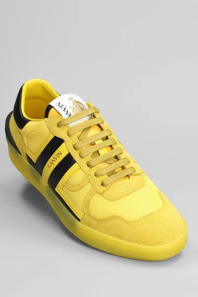 Lanvin Clay Sneakers In Yellow Suede And Fabric In Yellow