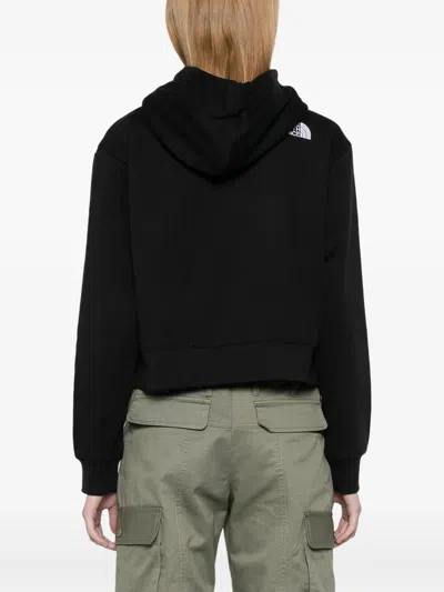 The North Face Black Cotton Blend Jersey Sweatshirt  In Black