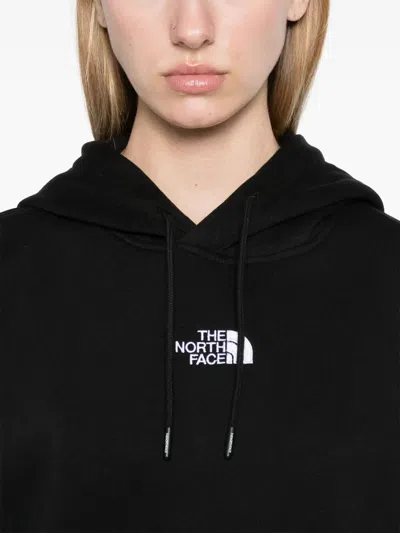The North Face Black Cotton Blend Jersey Sweatshirt  In Black