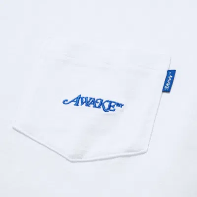Awake Ny Classic Logo Pocket T-shirt In White